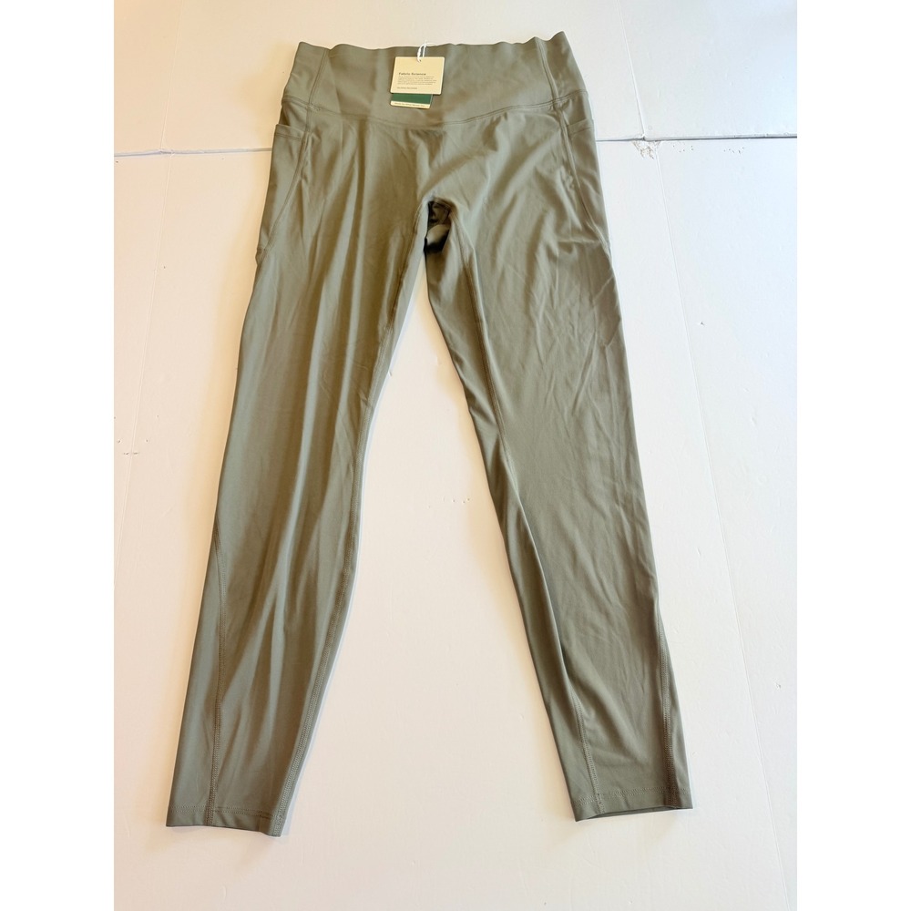 Halara Women Olive Green High Waisted Pocket Leggings Size L Full Length